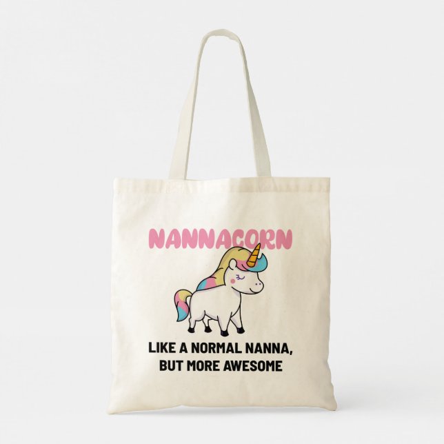 Bolsa Tote Nana Grandma Unicorn Engraçado (Verso)