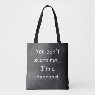 Bolsa Tote Não assuste o professor Chalkboard Design Idea
