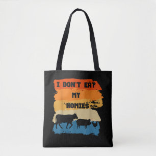 Bolsa Tote Não Como Meus Amigos Engraçado Presente Para Veget