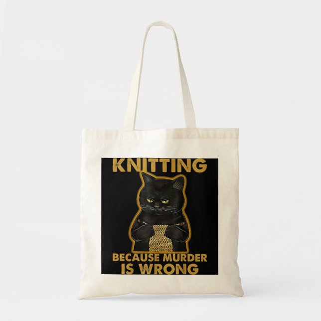 Bolsa Tote Não é açucaramento se é Yarn Knitting Lover Knit (Frente)