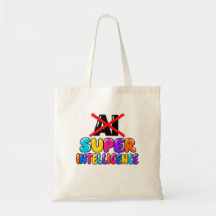 Bolsa Tote Não é IA, é design engraçado de Super Inteligência