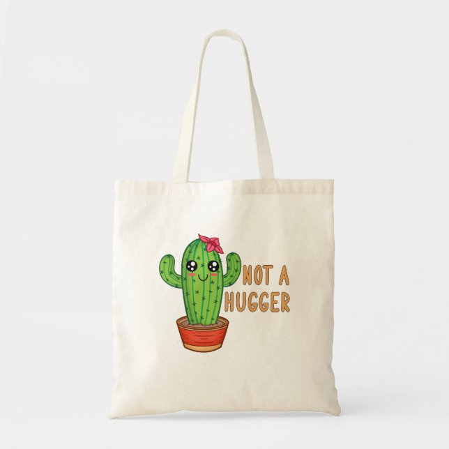 Bolsa Tote Não É Um Hug De Cactus Livre (Frente)
