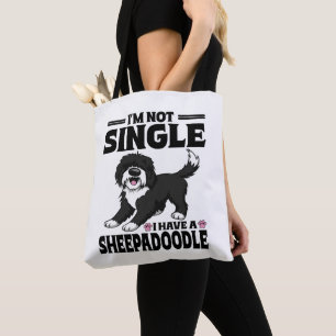 Bolsa Tote Não Estou Solteiro Tenho Um Amante Sheepadoodle