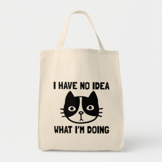 Bolsa Tote Não faço ideia do que estou fazendo, gato