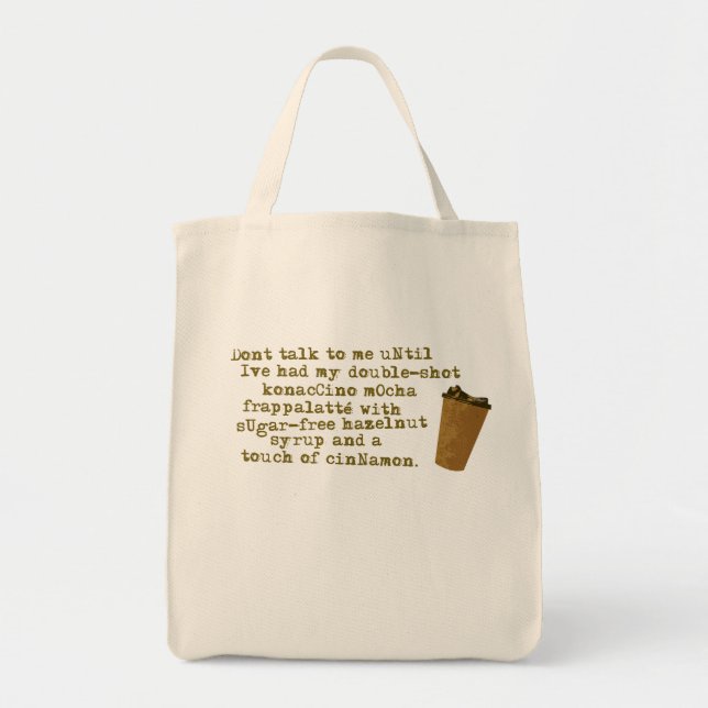 Bolsa Tote Não fale que precisa de café (Frente)
