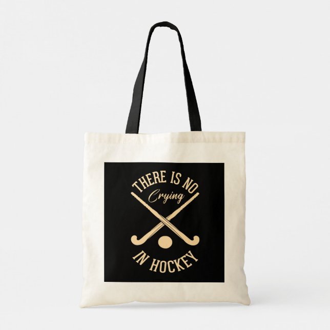 Bolsa Tote Não há choro no hóquei (Verso)