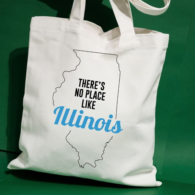 Bolsa Tote Não há lugar como Illinois, Saco de Tote, Presente (Criador carregado)