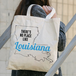 Bolsa Tote Não há lugar como Louisiana Tote Bag, mãe presente