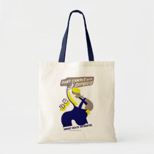Bolsa Tote Não jogue com sífilis