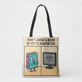 Bolsa Tote "Não julgue um livro pela sua adaptação para TV
