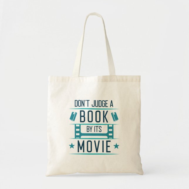 Bolsa Tote Não julgue um livro pelo seu filme (Frente)