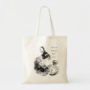 Bolsa Tote Não me apresse, último minuto, coelho atrasado d