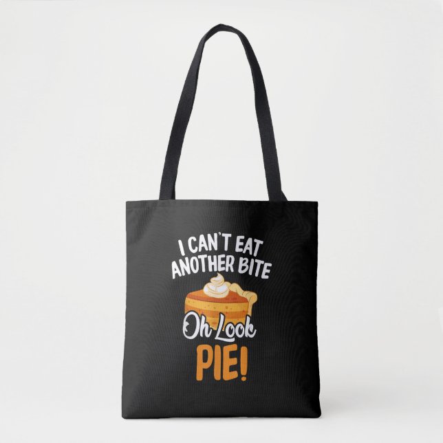 Bolsa Tote Não posso comer mais uma mordida. (Frente)