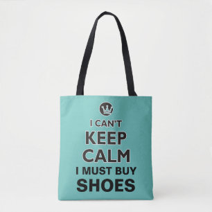 Bolsa Tote Não posso ficar calmo e coroa preto + seu texto