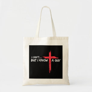 Bolsa Tote Não posso, mas conheço uma Cara Jesus cruzando Chr