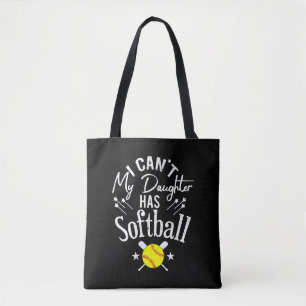 Bolsa Tote Não Posso Minha Filha Tem Softbol Orgulhoso Presen