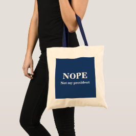 Bolsa Tote NÃO Presidente meu personalizável