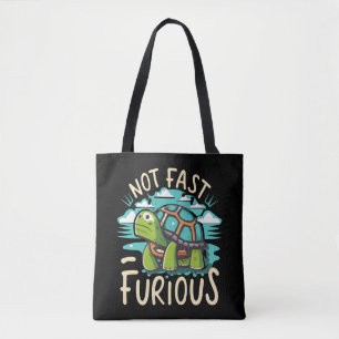 Bolsa Tote não rápido, apenas tartaruga furiosa