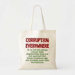 Bolsa Tote Não São As Pessoas Jovens - Citação Da Corrupção