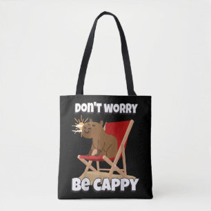 Bolsa Tote Não se preocupe, seja Cappy, Presente de Capivara