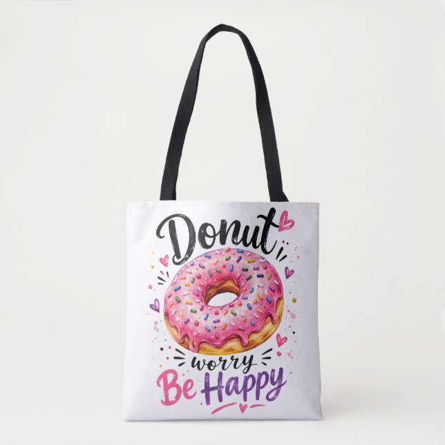 Bolsa Tote Não se Preocupe Seja Feliz (Frente)