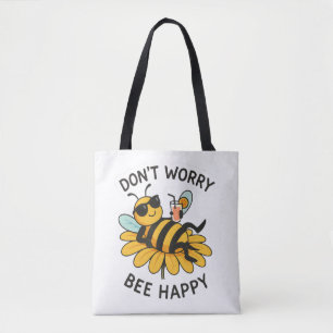 Bolsa Tote Não se preocupe, seja feliz