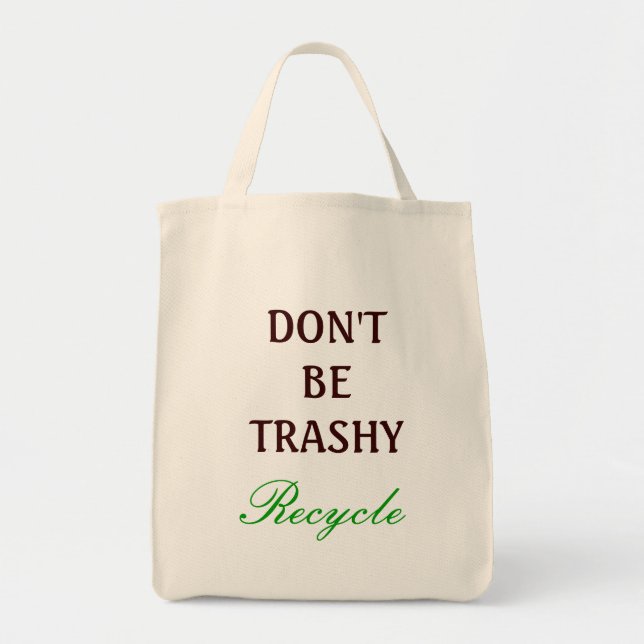 Bolsa Tote Não seja inútil, reciclar (Frente)