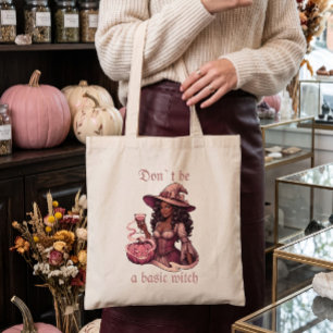 Bolsa Tote Não Seja uma Bruxa Básica Garota Preta Com Coquete