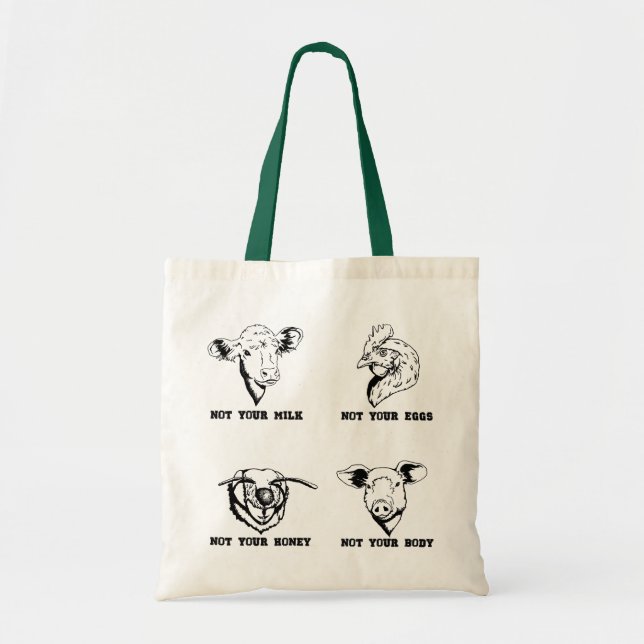 Bolsa Tote Não seu saco do Vegan da comida (Frente)