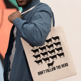 Bolsa Tote Não sigas o "Herd of Sheep"