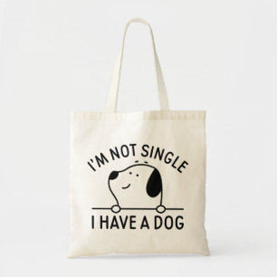 Bolsa Tote Não sou Solteiro de ter um cachorro