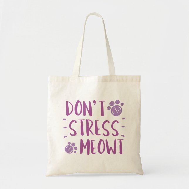 Bolsa Tote Não Stress Meowt (Frente)
