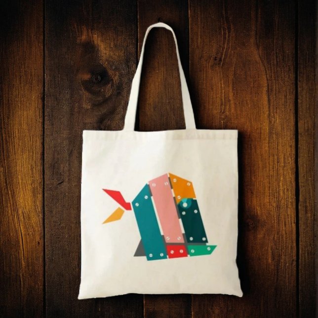 Bolsa Tote Não Sua Captura Média - Peixe Mecânico Preguiçoso (Criador carregado)