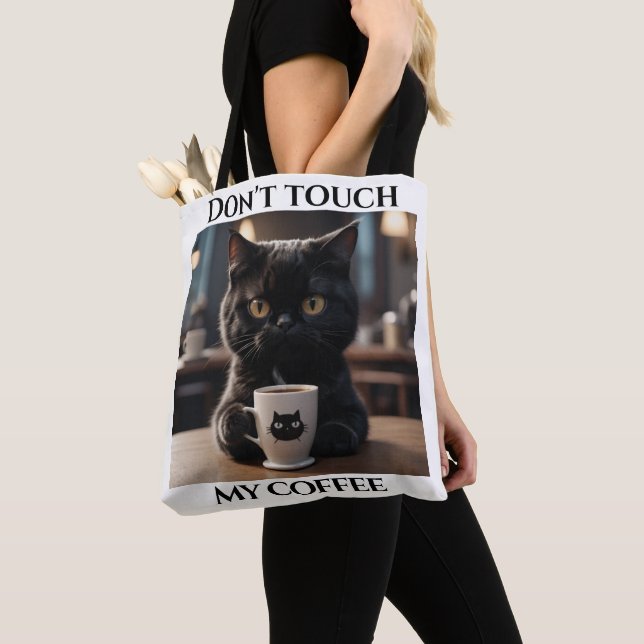 Bolsa Tote Não toque no meu café engraçado (Close Up)
