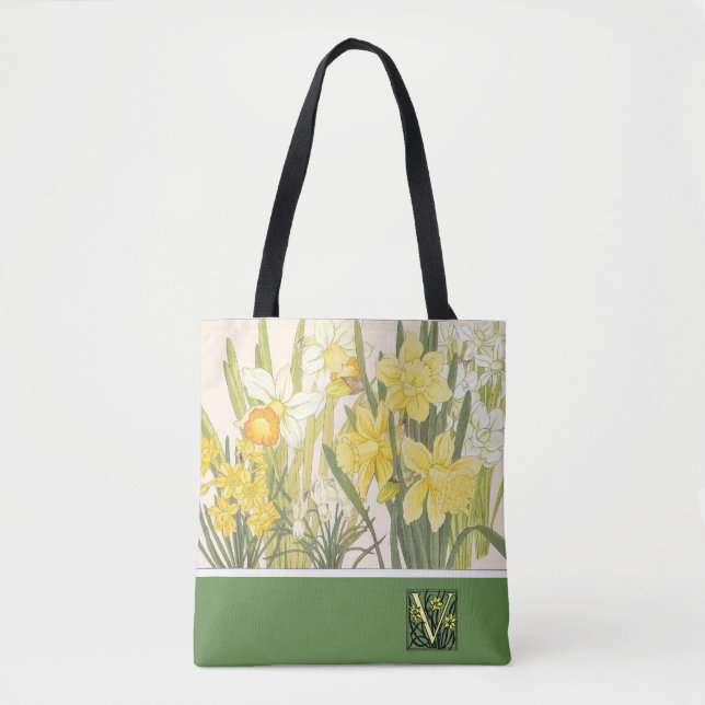 Bolsa Tote Narciso, Daffodils e sacola de Jonquils (Frente)
