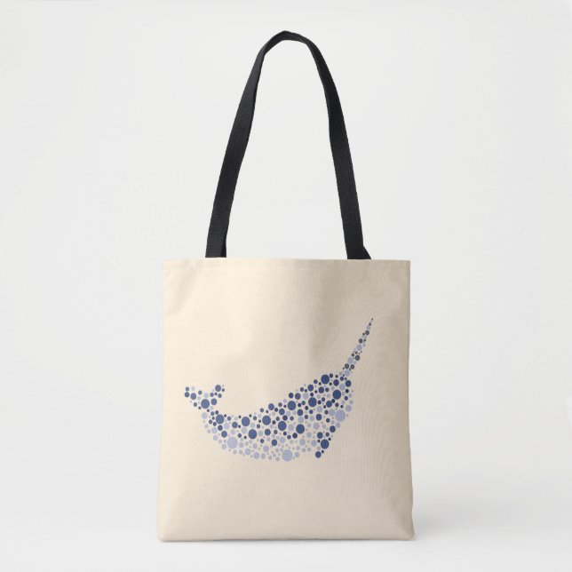 Bolsa Tote Narwhal Em Pontos (Frente)