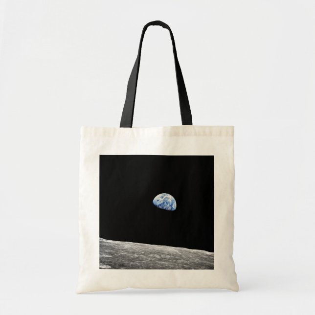 Bolsa Tote NASA Apollo 8 Earth Moon Orbit Lunar Foto (Frente)
