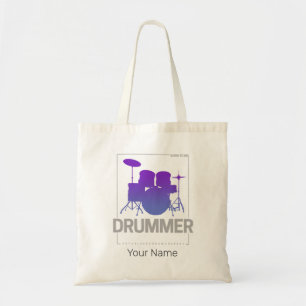 Bolsa Tote Nascer de Drummer a ser para membro de Banda do Pe