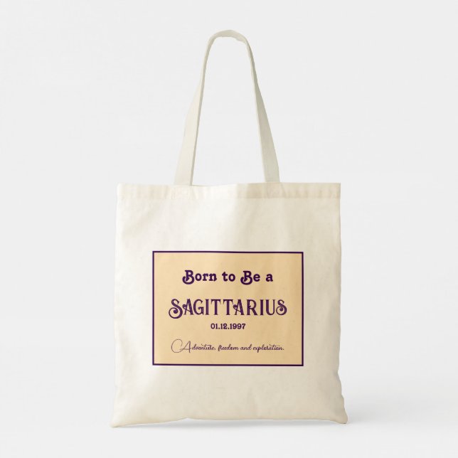 Bolsa Tote Nascer de ser sagitário (Verso)