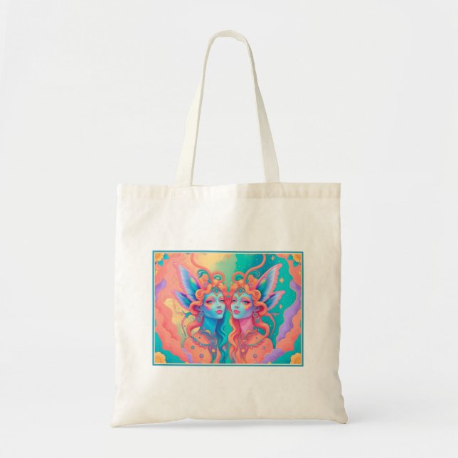 Bolsa Tote Nascer de ser um Gemini (Frente)