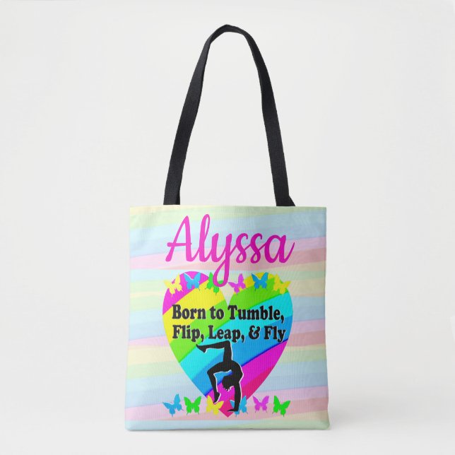 BOLSA TOTE NASCER DE SER UMA RAINHA DE TUMBLING (Frente)