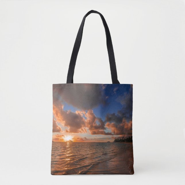 Bolsa Tote Nascer do sol na ilha de Mokulua (Frente)