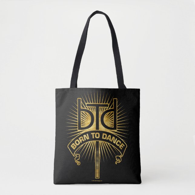 Bolsa Tote Nascer para dança (Dourado) (Frente)