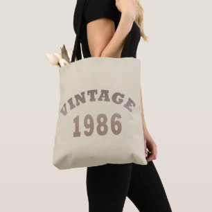 Bolsa Tote Nascida em 1986 Presente de Aniversário Elegante M