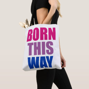 Bolsa Tote Nascido Desta Maneira Bissexual Orgulho Bi LGBTQ