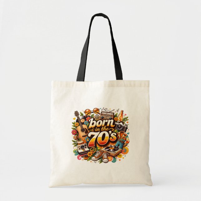 Bolsa Tote Nascido nos anos 70 (Frente)