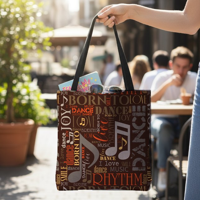 Bolsa Tote Nascido para Dançar Brown ID277 (Criador carregado)