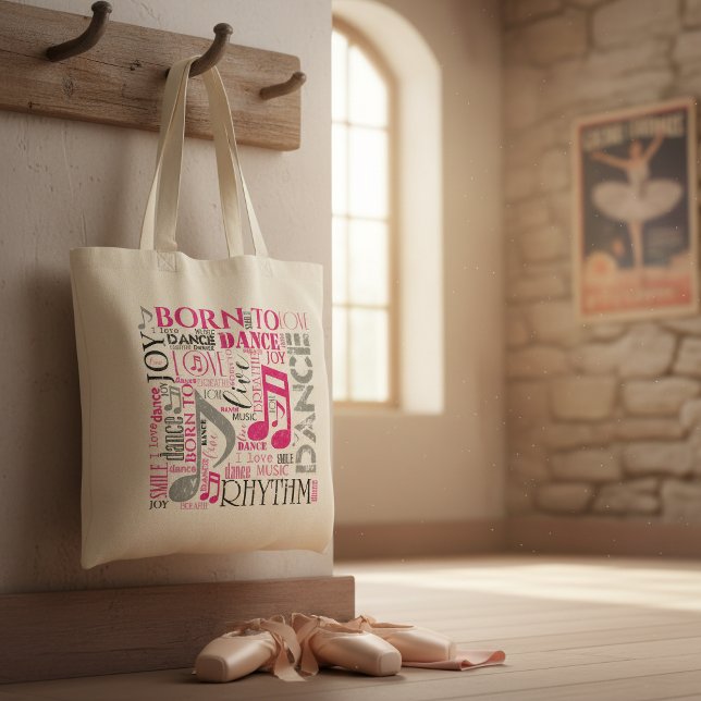 Bolsa Tote Nascido para Dançar Pink ID277 (Criador carregado)