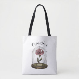 Bolsa Tote Nascimento da Flor JANUARY Aniversário Carnação