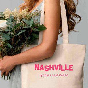 Bolsa Tote Nashville - Bachelorette Rosa Maciça Minimalista